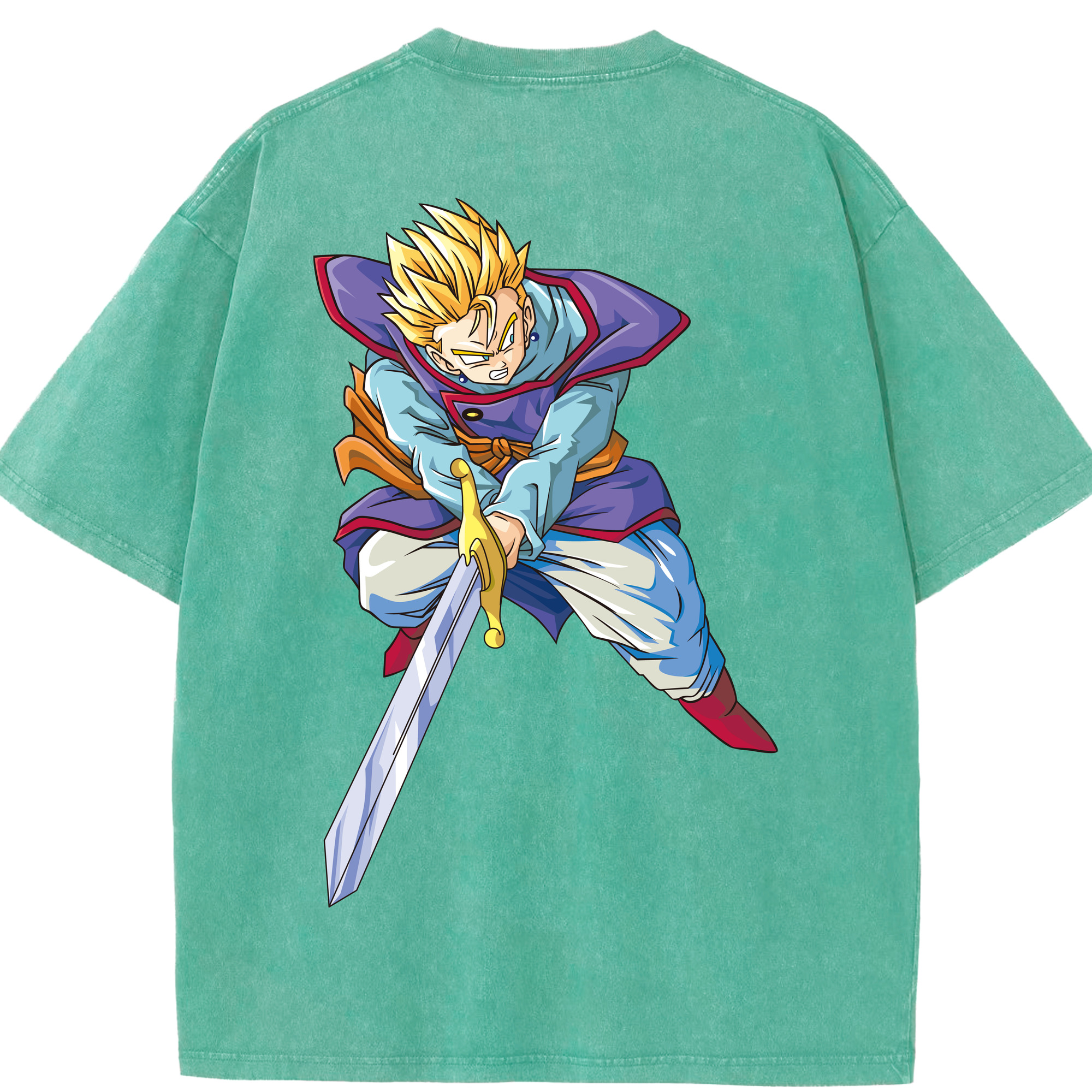 （画像用） ドラゴンボール DRAGON BALL 綿100% ヴィンテージ風 半袖Tシャツ（背面プリント）